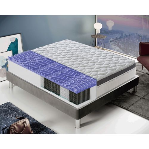 Matelas 160x200 À  Ressorts Ensachés -Mémoire De Forme - À  13 Zones Modèle Positano