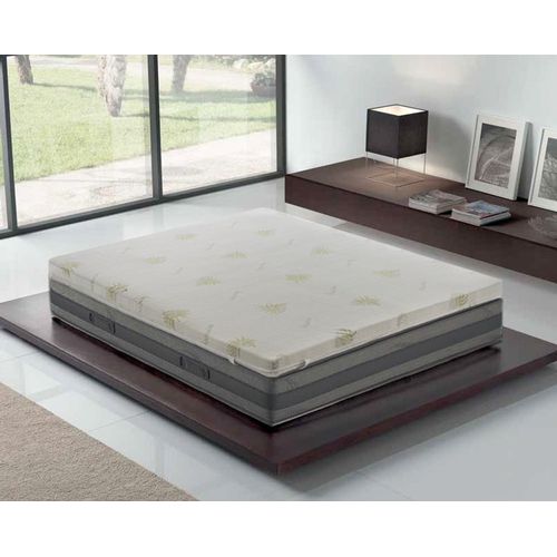 Sur-Matelas 160x200 En Mousse À  Mémoire De Forme De 5 Cm Avec Revêtement Amovible En Aloe Vera