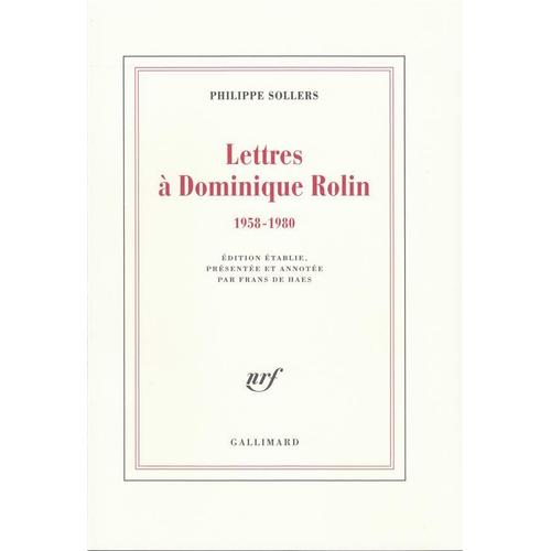 Lettres A Dominique Rolin (1958-1980)