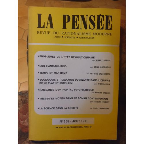 La Pensée 158 Soboul Bottigelli Saucerotte Dion Jaeger