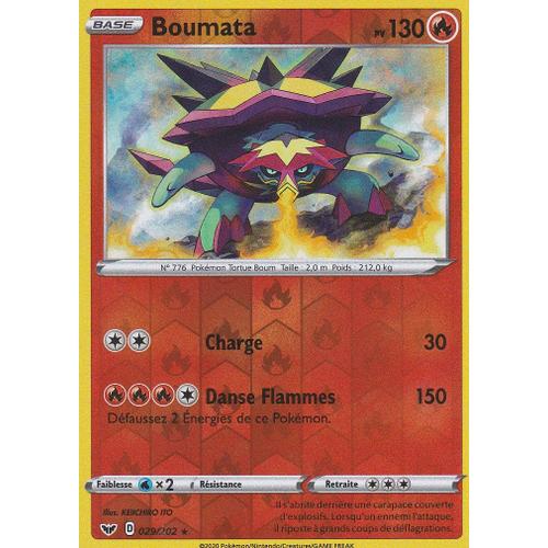 Carte Pokemon - Boumata - 029/202 - Holo Reverse - Épée Et Bouclier