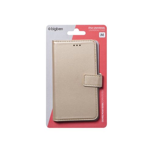 Bigben Connected Universal Folio M - Étui À Rabat Pour Téléphone Portable - Cuir Doux - Doré(E) - 5