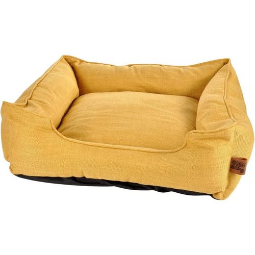 Panier Rectangle Pour Animaux "Cosy Golden" - Jaune - L 55 X L 50 X H 20 Cm