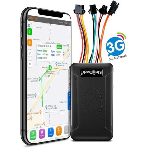 Traceur GPS 3G pour véhicules, localisateur de Voiture ST-906W - Traceur GPS en Temps réel pour Voiture et Moto avec Bouton SOS et Voix de Micro, Support Logiciel pour iOS et Android à Vie