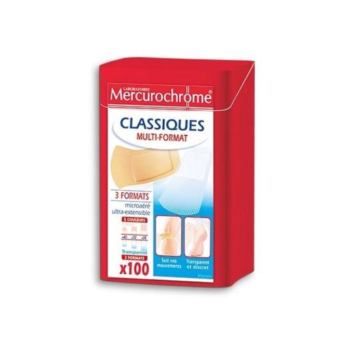 Mercurochrome Boîte 1ers Secours Multi-Usage 100 Pansements 