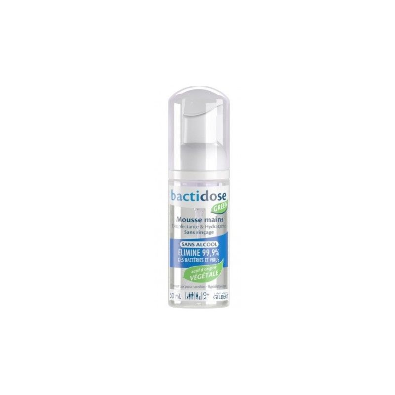 Bactidose Green Mousse Désinfectante Mains 50ml 