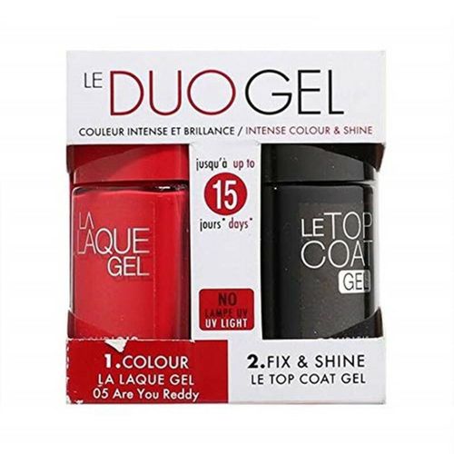 Bourjois La Laque Gel 05 Are You Reddy + Le Top Coat Gel 