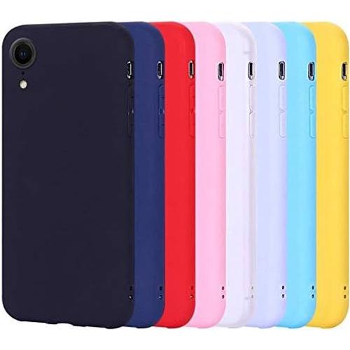 8 X Coque Pour Iphone Xr, Silicone Souple Etui Housse Pour Apple Iphone Xr Rosyheart Couleur Unie Slim Mince Flexible Etui Soft Tpu Anti Choc Housse De Protection Gel Cover,(Pack8)