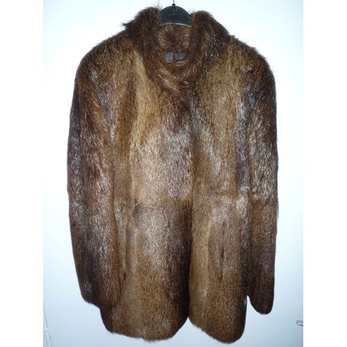 Manteau En Fourrure De Vison Luxueuse, Taille 46-48, Longueur 80 Cm