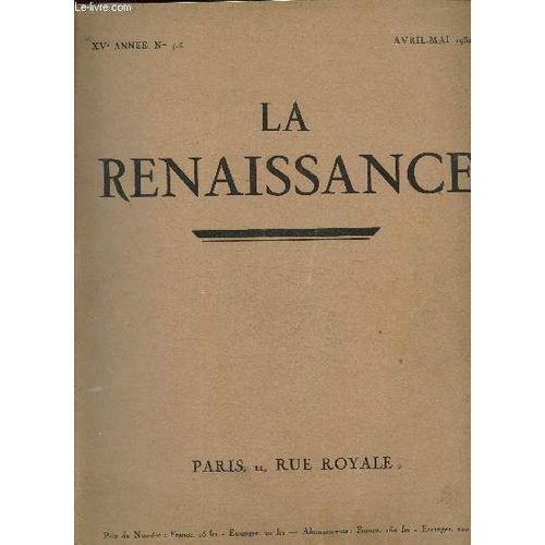 La Renaissance, Xve Année N° 4-5, Avril Mai 1932- Les Gratte-Ciel De New-York- Art Humoristique 1932- Les Classiques De L Humour