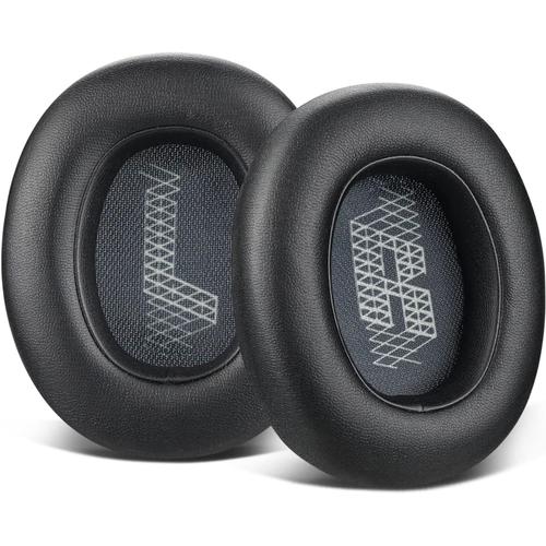 Mousse Coussin Coussinets pour JBL E65 (E65BTNC)/Live 650 (650NC 650BTNC)/Live 660 (660NC 660BTNC)/Duet NC Casque Circum-aural, Coussinets d'oreille avec Cuir Plus Doux