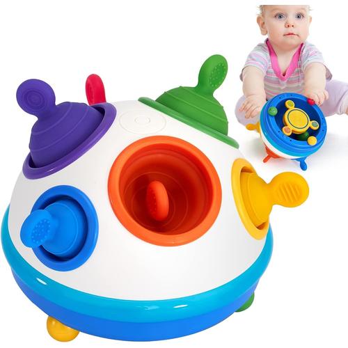 Jouet Montessori D'activité Et Développement, Balle Sensorielle Pour Bébé Enfant 1 2 3 Ans Pop Fidget Spinning Cadeau