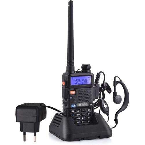 Walkie Talkie Professionnel UV-5R Dual Band VHF/UHF Torche LED FM 128 Mémoire Canaux Bidirectionnels Radio Casque Walky-Talky Commercial Récepteur Radio VOX