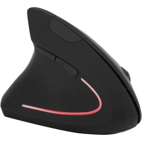 Souris gaucher, Souris Optique Verticale Ergonomique sans Fil USB de 2,4 GHz avec récepteur Nano USB, 6 Boutons programmables pour PC/Ordinateur/Ordinateur Portable