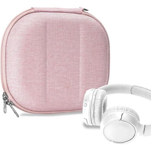 Étui pour Casque Compatible avec JBL Tune 510BT, Tune 560BT, Tune 660 BTNC, Live 460NC, Sac de Voyage à Coque Rigide de Remplacement avec Rangement de câble (Rose)