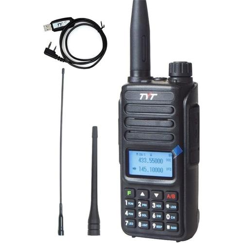 TYT TH-UV98 Double bande 10 W Talkie Walkie Longue portée Radio 3200 mAh DTMF CTCSS DCS Portable Ham Radio Avec câble de Programmation, longue antenne