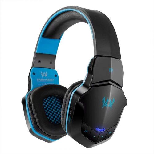 Casque de jeu stéréo sans fil Bluetooth pour Écouteurs avec micro pour iPhone6, téléphone intelligent Samsung (bleu)