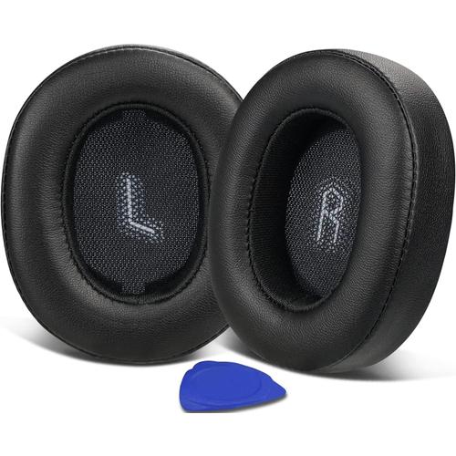 Mousse Coussin Coussinets pour JBL E55BT(E55 BT) Casque sans Fil Circum-aural, Coussinets d'oreille avec Cuir protéiné Plus Doux, Mousse à mémoire d'isolation phonique.