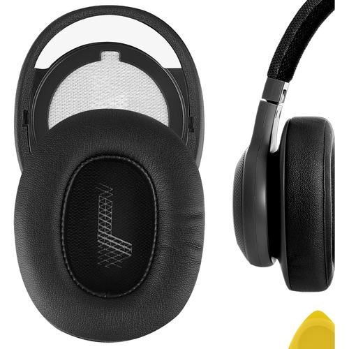 QuickFit Coussinets de rechange en cuir protéiné pour casque JBL E55BT Noir