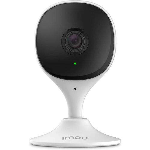 IP Caméra Surveillance WiFi Intérieur Sécurité Bébé 1080P avec Vision Nocturne Détection de Mouvement Humain et de Son Micro Intégré Eliminer Fausses Alarmes Compatible avec Alexa (Cue 2C)