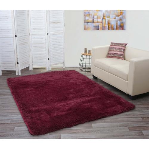 Tapis Hwc-F69, Shaggy, Épais, Poil Long, Tissu/Textile, Cotonneux, Doux, 230x160cm   Bordeaux