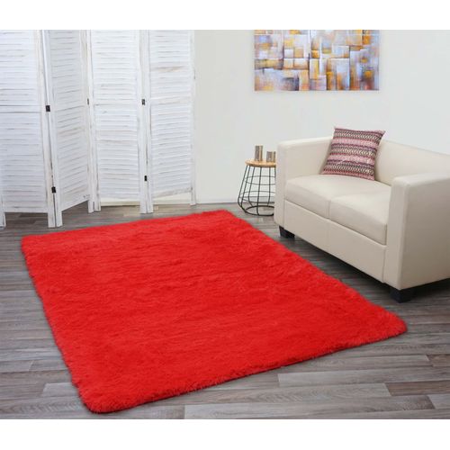 Tapis Hwc-F69, Shaggy, Épais, Poil Long, Tissu/Textile, Cotonneux, Doux, 230x160cm   Rouge