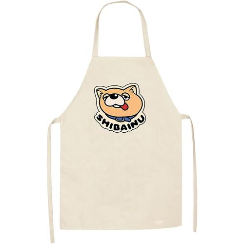 Anime Gokushufudo Tablier The Way Of The Househusband Tablier Japonais Shiba Inu Imprimé Tablier Attache Tablier Lave-Vaisselle Cuisine Boulangerie Gokushufudo Cosplay Costume 80 Cm * 66 Cm