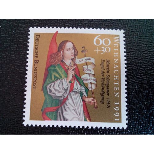 Timbre Allemagne Yt 1410 Ange (Détail De L'annonciation) 1991 ( 090204 )