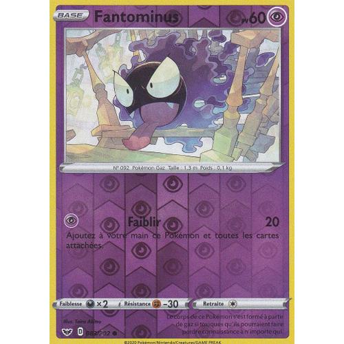 Carte Pokemon - Fantominus - 083/202 - Reverse - Épée Et Bouclier
