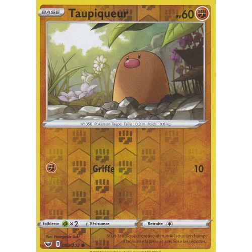 Carte Pokemon - Taupiqueur - 092/202 - Reverse - Épée Et Bouclier