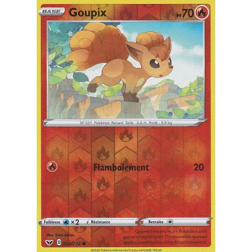 Carte Pokemon - Goupix - 022/202 - Reverse - Épée Et Bouclier