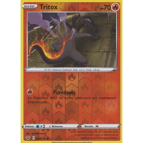 Carte Pokemon - Tritox - 027/202 - Reverse - Épée Et Bouclier