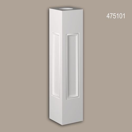 Poteau de balustrade Profhome 475101 Moulure exterieure Balustrade Élément de façade style Néo-Classicisme blanc