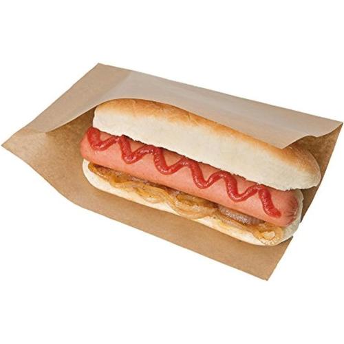 Naturel 100 Unité Open Lot Sac Pour Morsels, Hot Dogs 35 G/M2 En Boîte, 15 X 13/10 Cm, Papier, Naturel, 15 X 10 X 30 Cm