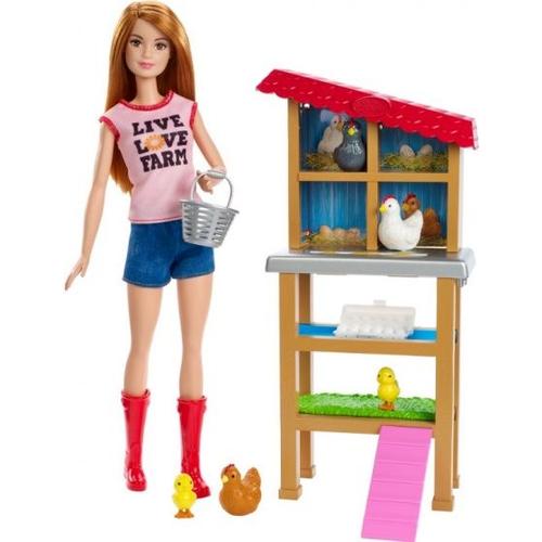 Barbie Famille coffret Toilettage des Chevaux avec poupée blonde, 2  figurines chevaux et plus de 20 accessoires, emballage fermé, jouet pour  enfant