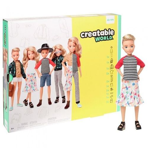 Creatable World Poupée Avec Accessoires Set Cheveux Blonds Ondulés 30 Cm