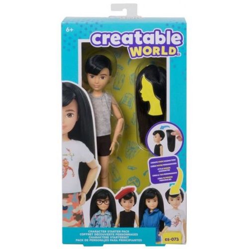 Creatable World Poupée Cheveux Starterspakket Noirs 30 Cm