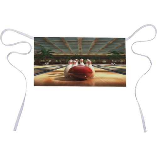 Club De Bowling Tablier Imprimé Demi-Taille Avec 3 Poches Motif Coquillage De Mer Serveuse Cuisine Restaurant Chef Demi-Tablier