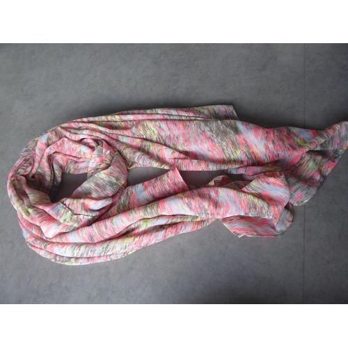 Neuf Foulard Abstrait Beige / Fluo Moa