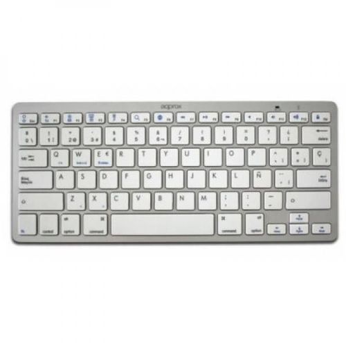 approx! - Clavier - Bluetooth - espagnol - blanc et argent