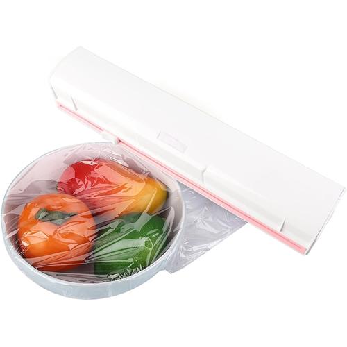 Foil Dispenser + Film Plastique Avec Coupe-Glissière, Coupe-Film Alimentaire Robuste, Distributeur De Film Alimentaire, Coupe-Film Et Coupe-Film Alimentaire Pour Le Range