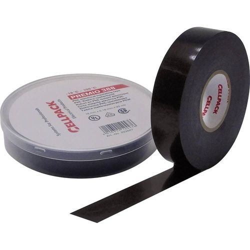 Ruban isolant CellPack 223605 noir (L x l) 20 m x 19 mm caoutchouc 1 rouleau(x)