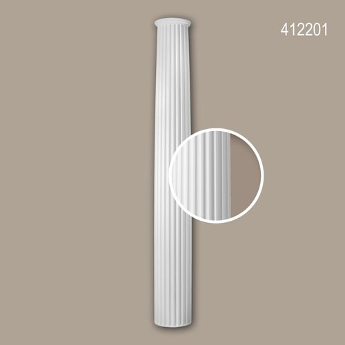 Fût de colonne Profhome 412201 Moulure de façade Colonne Élément de façade style ionique blanc