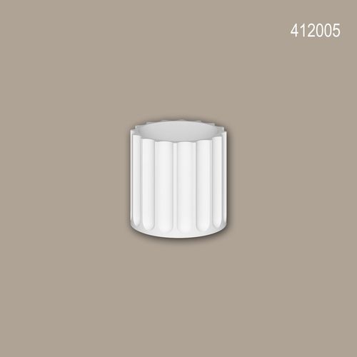 Segment de colonne Profhome 412005 Moulure de façade Colonne Élément de façade style ionique blanc