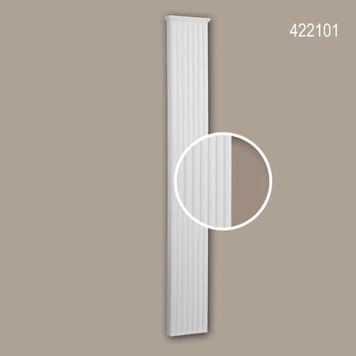 Fût de pilastre Profhome 422101 Élément de façade Pilastre Moulure exterieure style dorique blanc