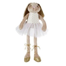 Doudou Lapin Justine Maisons Du Monde Peluche Danseuse Tutu Blanc Petits Pois Dores Ballerine Jouet Plush Lapine Beige