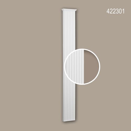 Fût de pilastre Profhome 422301 Élément de façade Pilastre Moulure exterieure style corinthien blanc