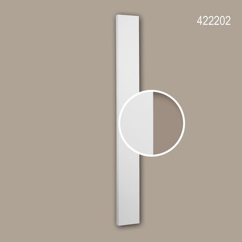 Fût de pilastre Profhome 422202 Élément de façade Pilastre Moulure exterieure style ionique blanc