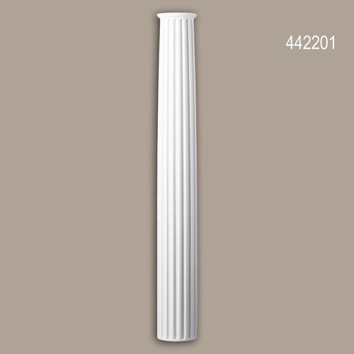 Fût de colonne Profhome 442201 Moulure de façade Colonne Élément de façade style ionique blanc