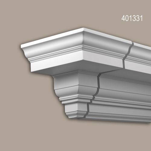Élément d'aboutement Profhome 401331 Moulure exterieure Élement décorative Élément de façade design intemporel classique blanc